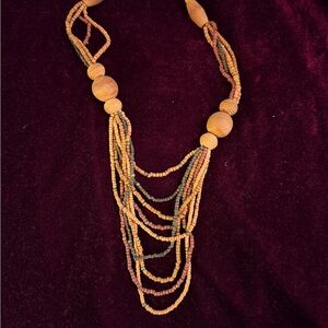 Handcrafted Beaded Necklace - Earthy Tones
